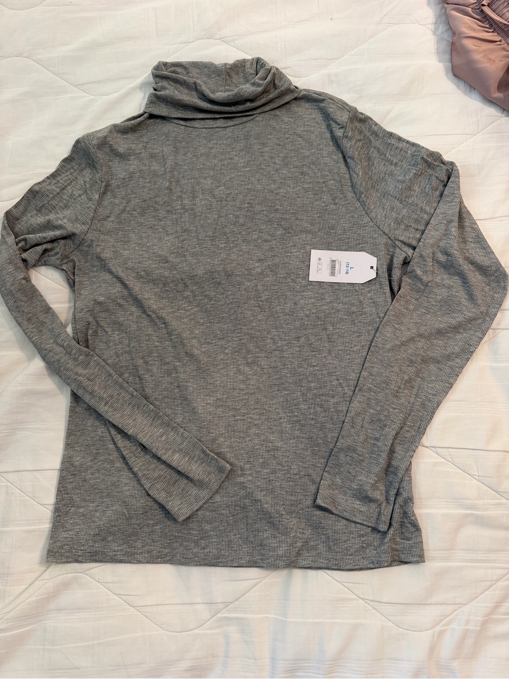 Time and Tru Light Gray Cowl Neck Sweater